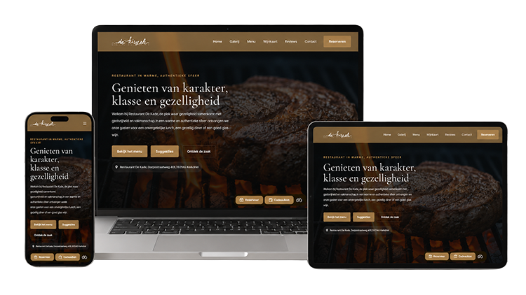 Easybooker website en reservatiewidget op toestellen